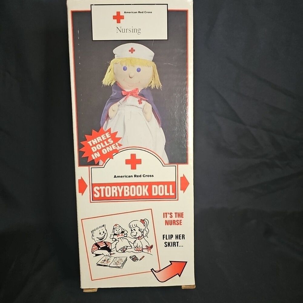 American Red Cross 3 Dolls In One Storybook Doll, New in Box Toy or Collectible